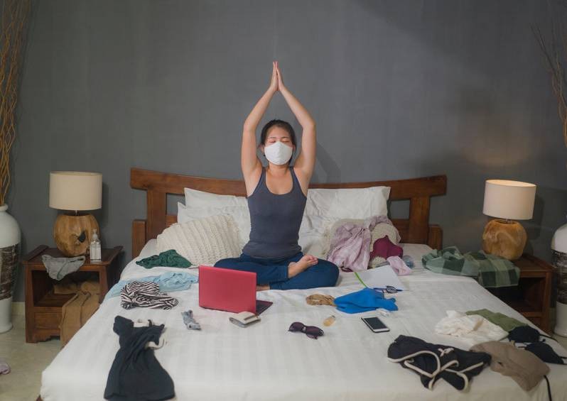 My husband tested positive for Covid-19, but I'm the one that's exhausted