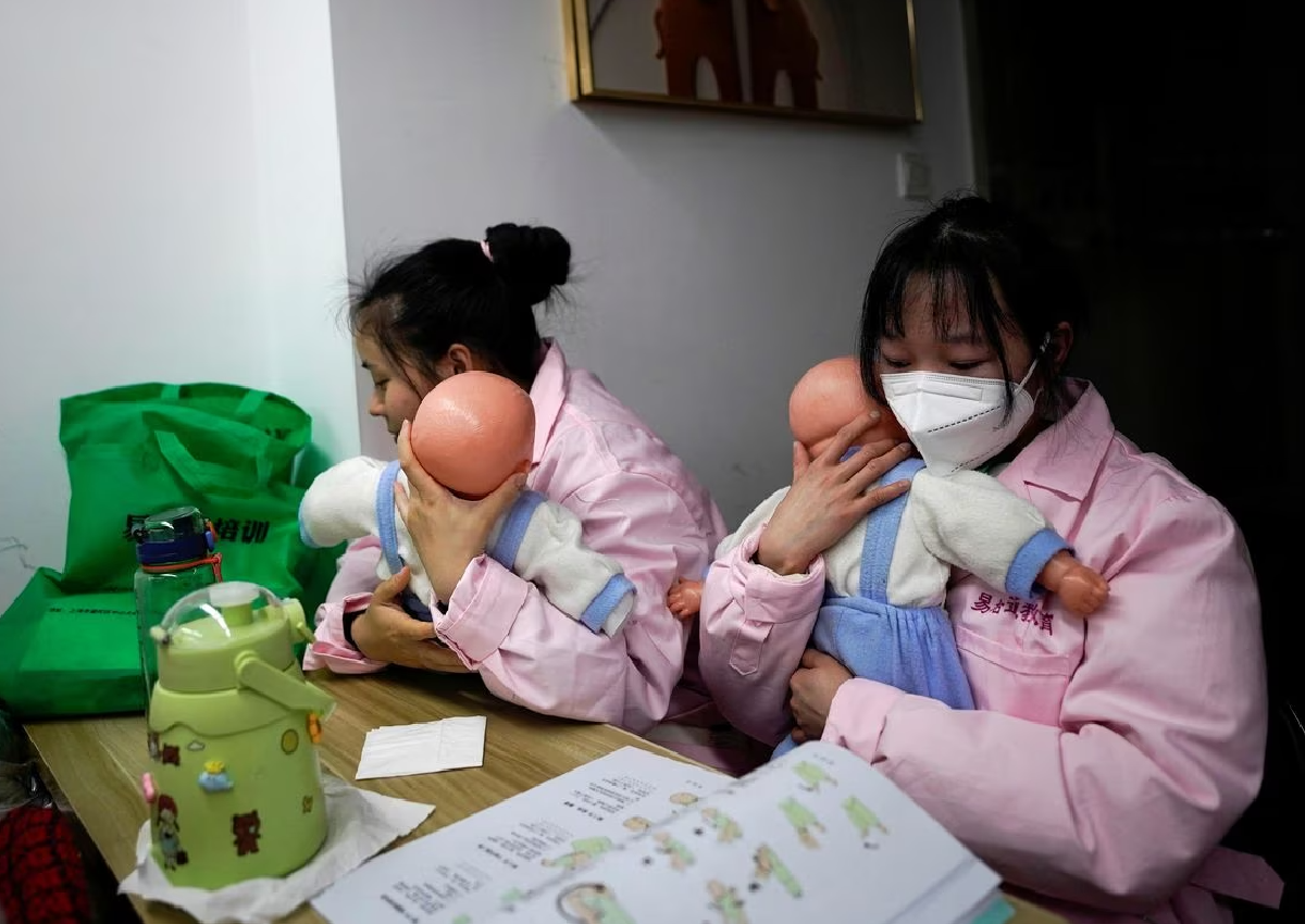 Need a nanny? Chinese school trains women to take care of newborns