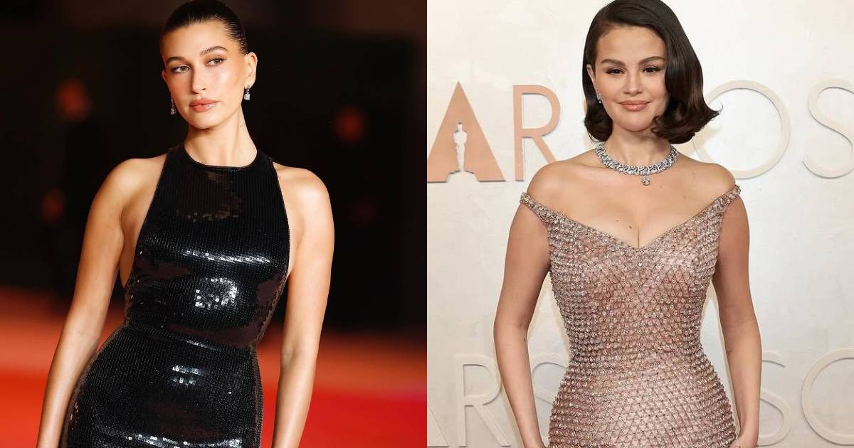 Hailey Bieber blasts 'old, tired narrative' of supposed feud with Selena Gomez