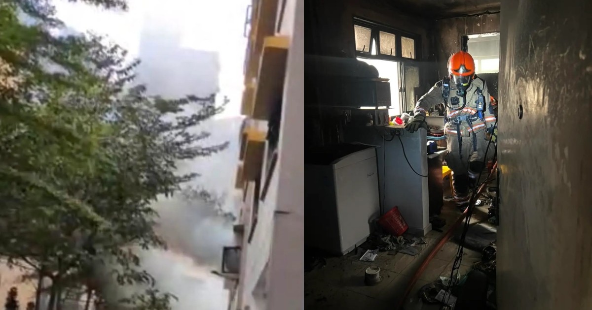 2 taken to hospital, 60 evacuated after fire breaks out at Bukit Batok HDB flat
