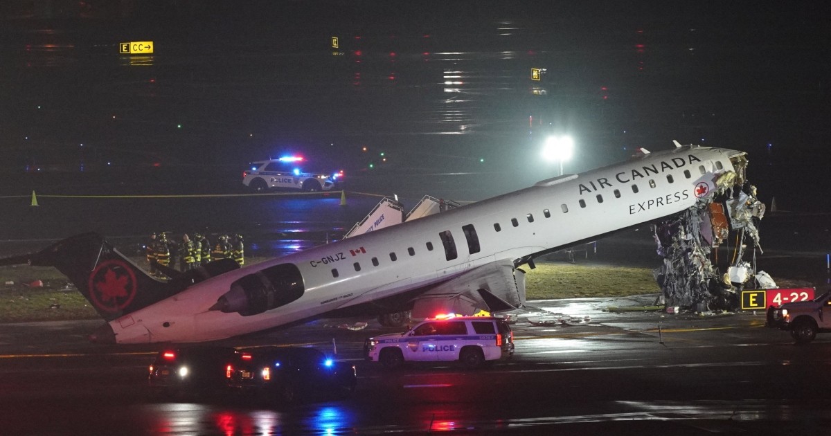 Pilot, co-pilot killed after passenger jet hits ground fire truck at New York's LaGuardia airport
