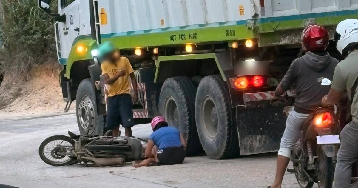 1-year-old girl riding pillion on motorcycle dies after being run over by truck in Philippines
