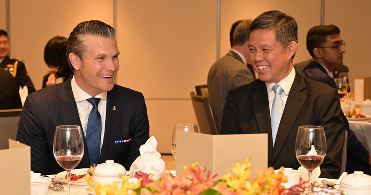 Pete Hegseth meets Chan Chun Sing while in Singapore for Shangri-La Dialogue