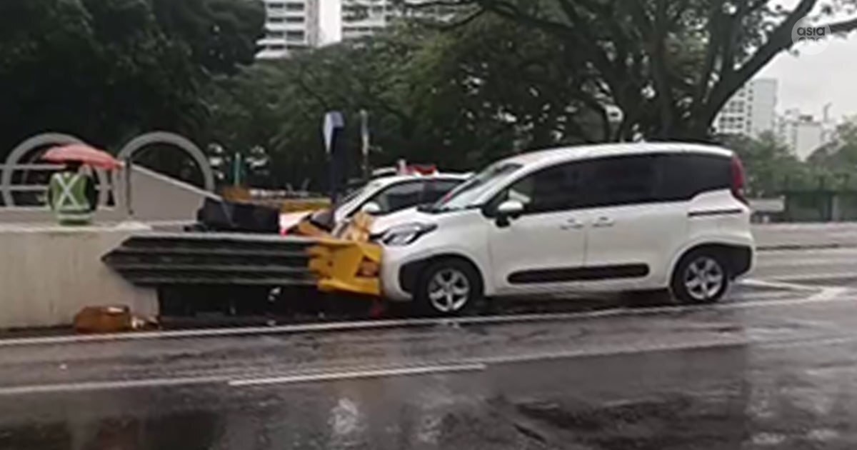 Driver dies after car skids, hitting crash cushion along Serangoon Road