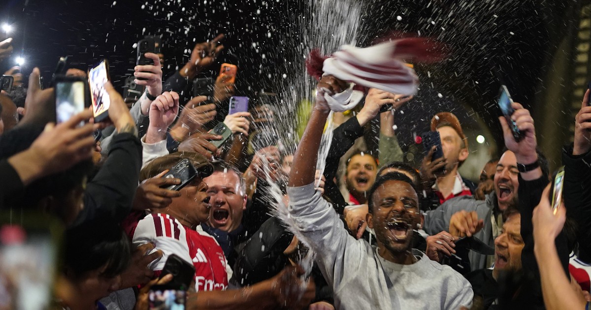Arsenal wins its first Premier League title in 22 years after Man City draws with Bournemouth