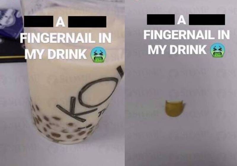 KOI apologises after customer bites on yellow "fingernail" while chewing bubble tea pearls