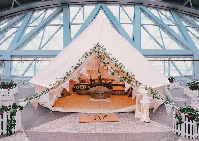 Here's your chance to go glamping under the stars at Jewel Changi Airport this year end