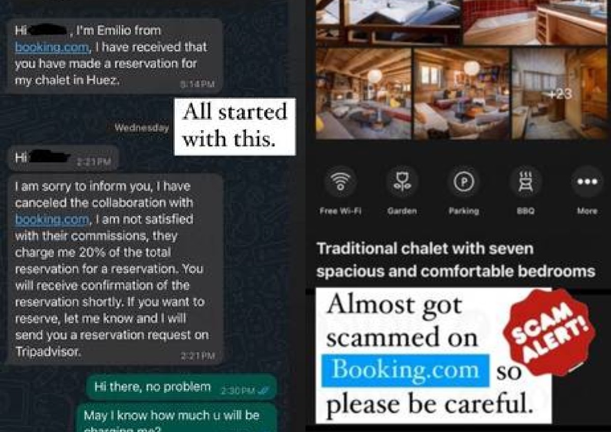 'My details had leaked out': Man almost scammed using Booking.com to rent French Alps chalet