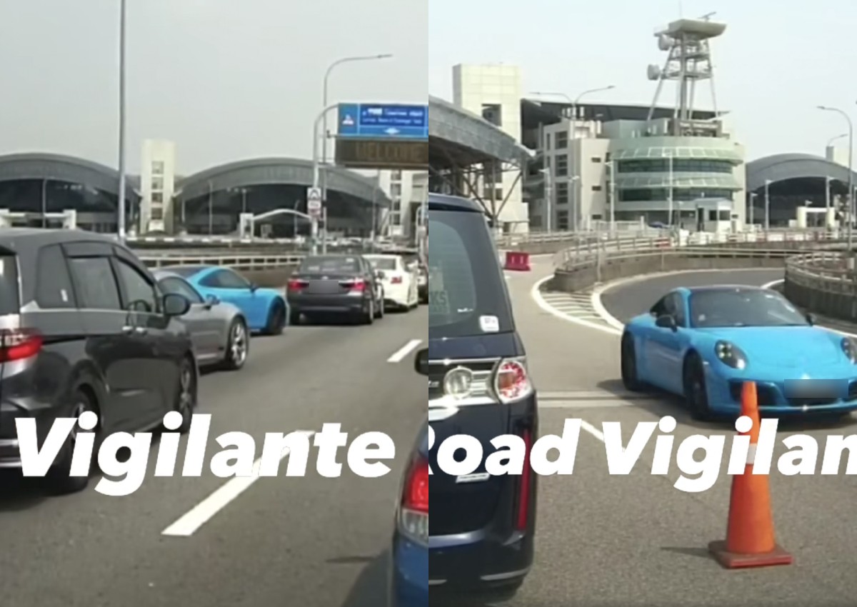 4 Porsche cars allegedly made to U-turn after cutting queue at Tuas Second Link