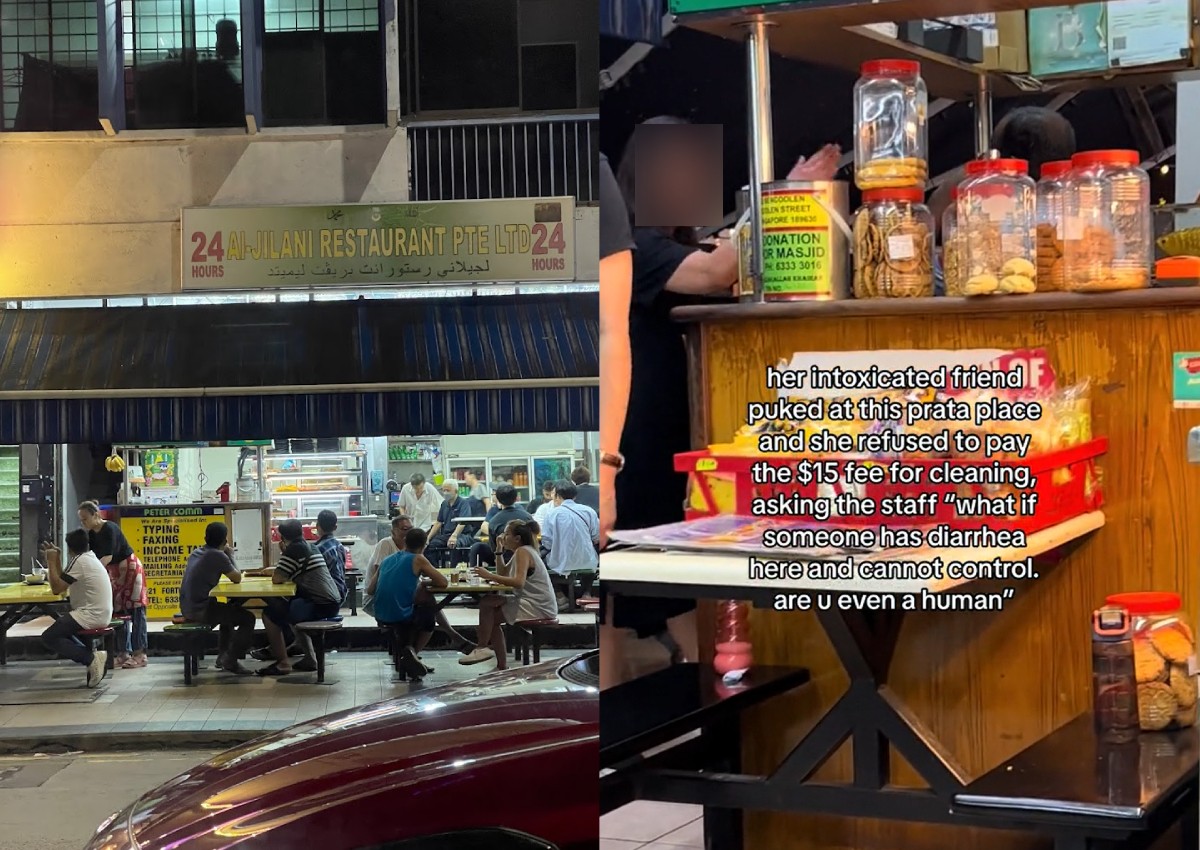 'I'd rather lawsuit': Woman berates staff at Bencoolen eatery over $15 'cleaning fee' after drunk friend vomits there