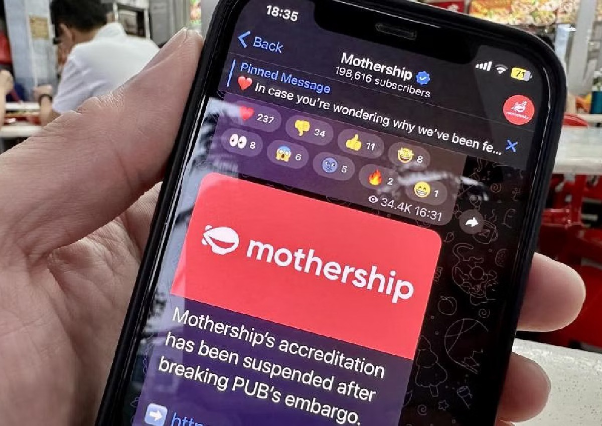 Mothership's press accreditation suspended for 6 months until March 27 for breaching embargo