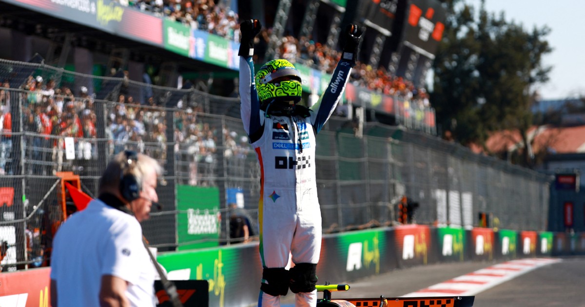 Norris wins in Mexico to take F1 lead from Piastri by a single point