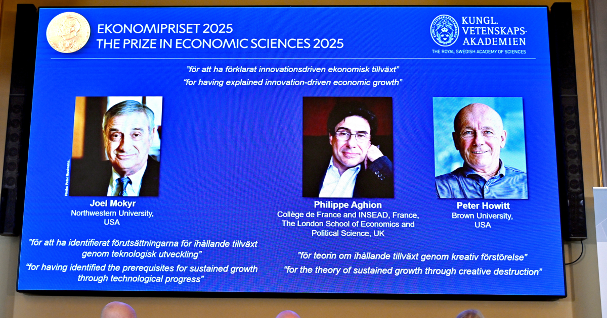 Trio win Nobel economics prize for work on innovation, growth and 'creative destruction'