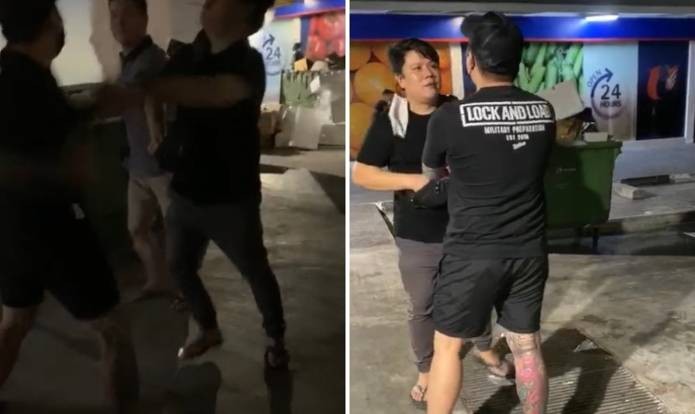 Dramatic fight at Bedok 85 sees 3 men arrested
