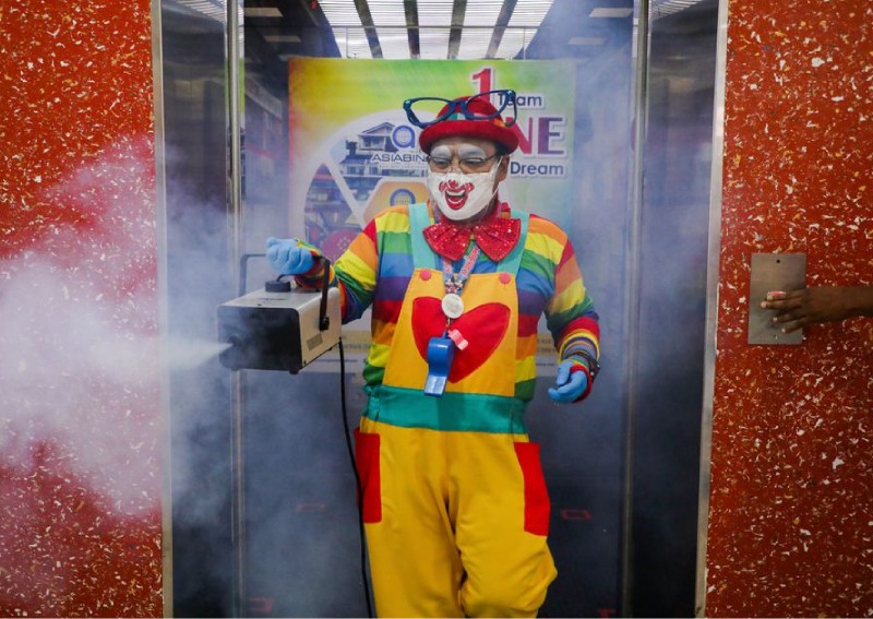 Malaysia's germ-busting clown finds new role in pandemic