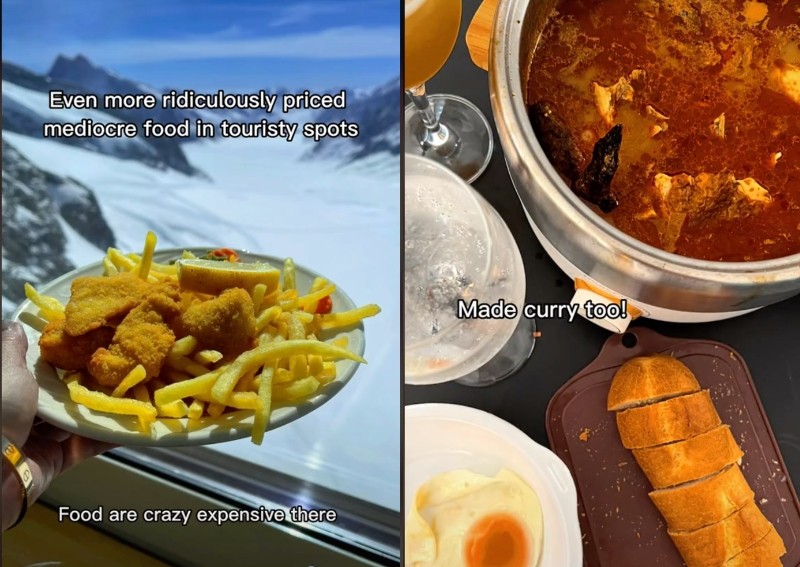 Hack or hassle? Singapore couple saves money with home-cooked local food on Switzerland vacation, netizens say it's not worth it
