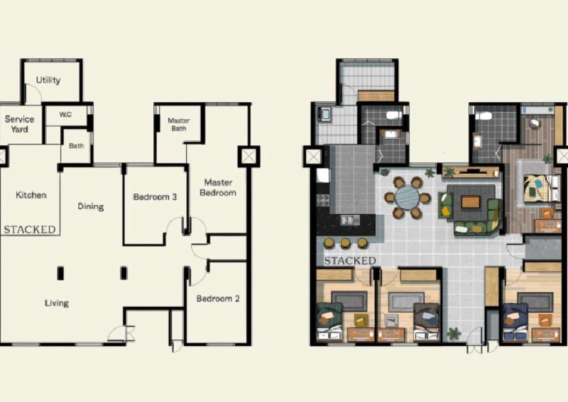 I have a 5-room HDB flat with columns that can’t be removed and are an eyesore - are there any better layout ideas?