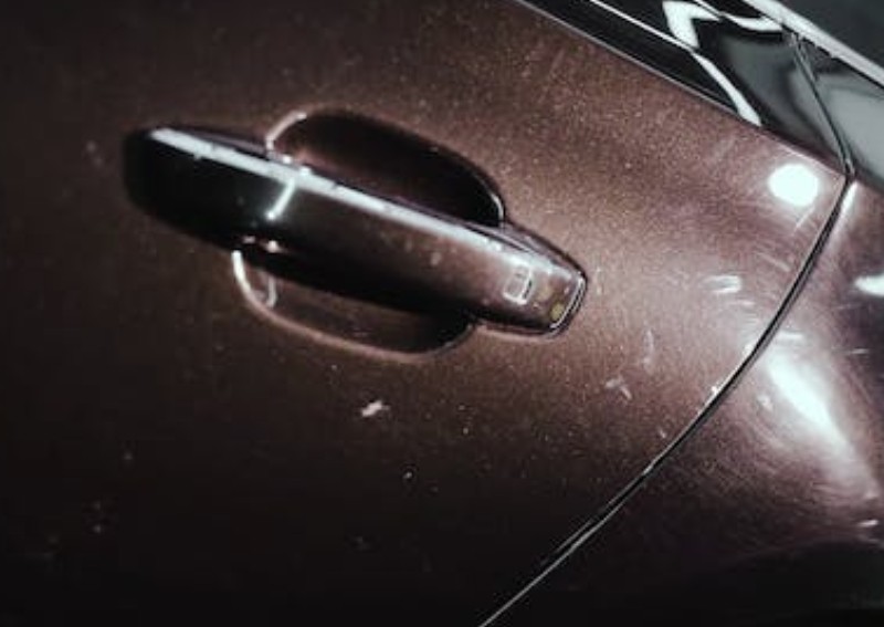 His favourite parking spot was taken by another car - so he scratched it