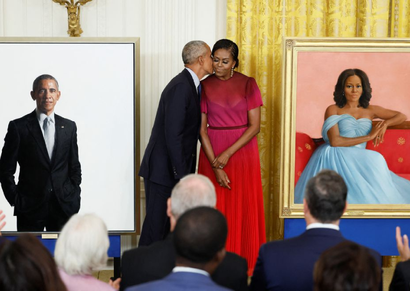 Obama presidential portrait unveiling features talk of democracy, tradition