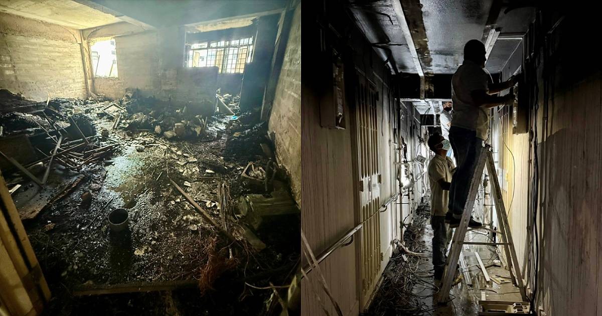 Fire at Chai Chee Ave, over 50 residents evacuated, 4 sent to hospital, 1 arrested