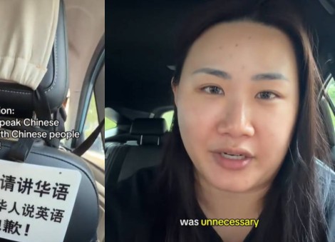 Passenger 'offended' by sign in PHV car: 'I won't speak English to Chinese people'