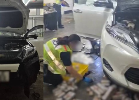 Over 1,300 packets hidden: Man, 40, arrested at Woodlands Checkpoint over duty-unpaid cigarettes in car