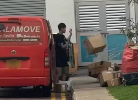 'No wonder my items were broken': Delivery men draw flak for throwing parcels on the ground