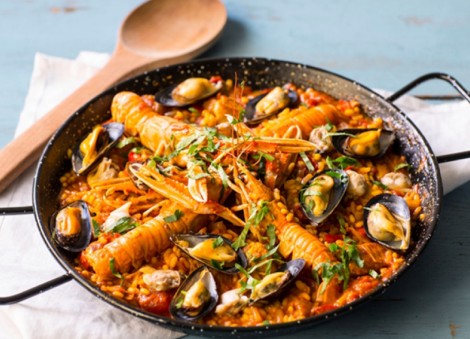 Lockdown cookup: Sally Abe's luxurious twist on the classic Spanish paella