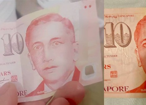 Hougang hawker receives hilariously tampered $10 note which turns out to be genuine