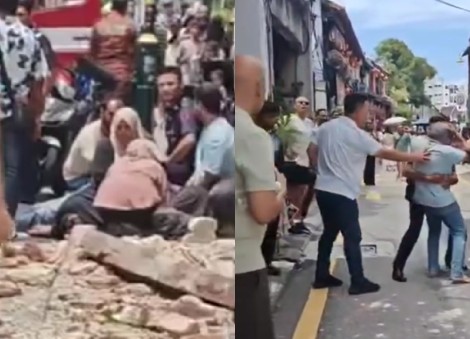 2 tourists hurt after beam collapses at Penang shophouse