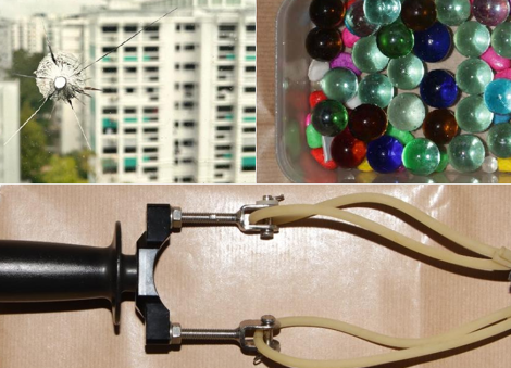 Man arrested after allegedly using catapult to shoot birds, damaging Woodlands flat window