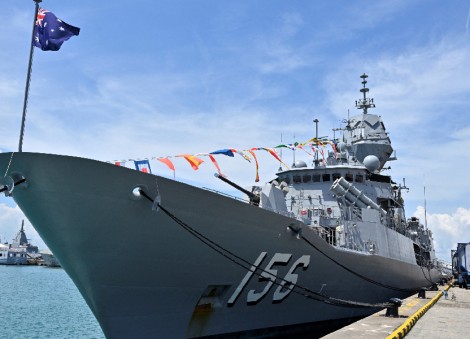 Australian warship transits Taiwan Strait, tracked by China's navy