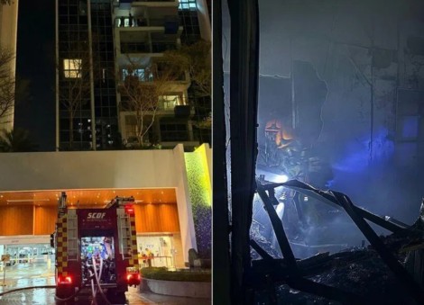 Firefighter taken to hospital for heat exhaustion, 100 people evacuated after blaze in Tampines