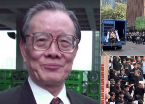Heavy police presence during funeral of alleged former Hong Kong triad leader