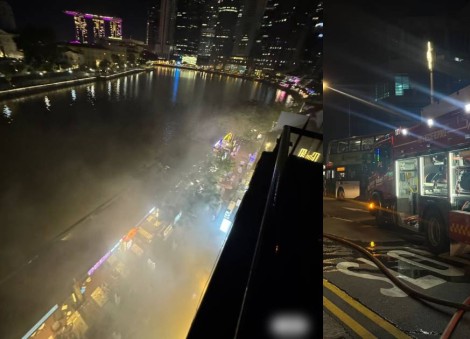 80 evacuated after fire breaks out at Boat Quay eatery 
