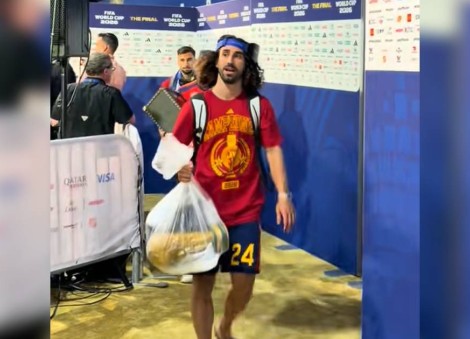 Spain's Cucurella carries World Cup 2026 trophy in '5-cent plastic bag'