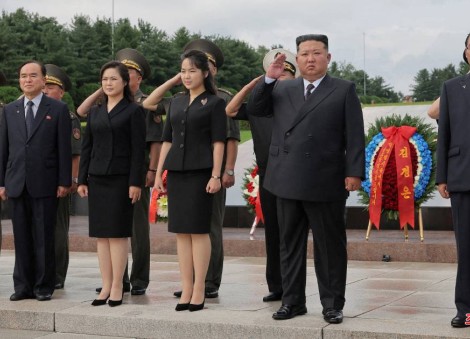 North Korea's Kim Jong Un marks war anniversary with daughter by his side