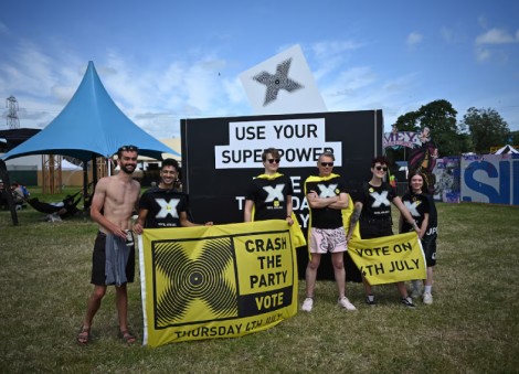 At UK's Glastonbury festival: Music, sunshine and a call to vote
