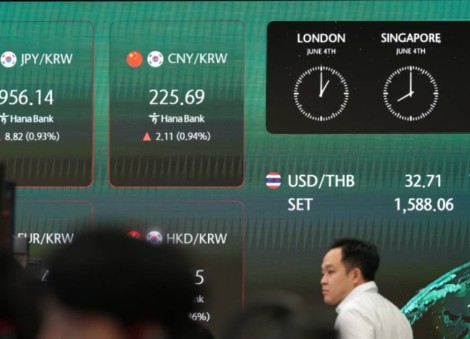 Asian shares retreat as US stocks halt their record-breaking rally, while oil prices fall back