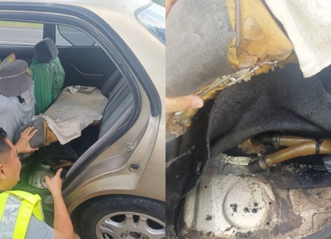 Police seize 5 vehicles with hidden fuel tanks in anti-petrol smuggling operation in northern Malaysia