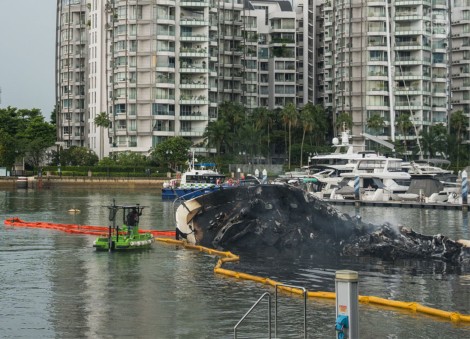 Sentosa Cove marina resumes operations following Sunday's yacht fire