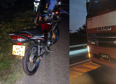 Singaporean motorcyclist dies after being hit by lorry along North-South Expressway