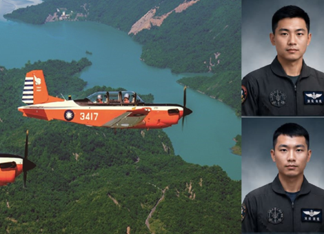 2 pilots killed in military training plane crash in Taiwan