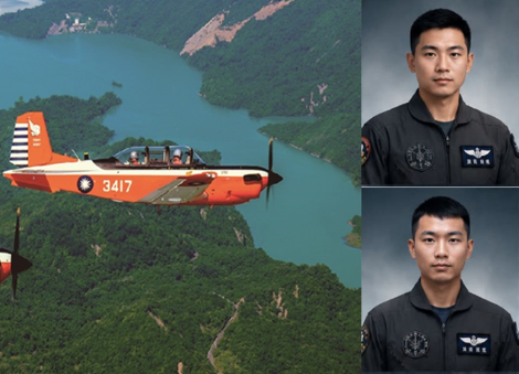 2 pilots killed in military training plane crash in Taiwan