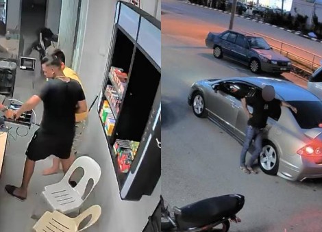 Man repeatedly slashed with parang in vicious robbery in Malaysia; suspects allegedly fled in car with Singapore plate