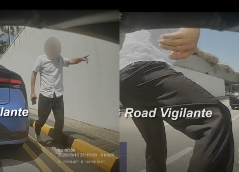 Taxi driver allegedly kicks bike in fit of rage after accident near Changi