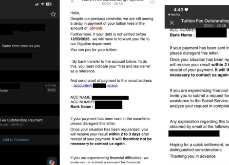 Police warn of scams impersonating staff from educational institutions, losses over $31k