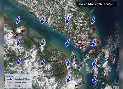 Continued risk of haze, says NEA as smoke plumes detected in Central Sumatra and Johor
