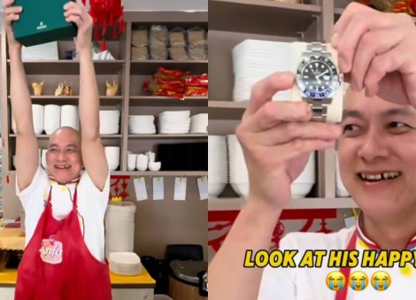 'Something he always wanted': Kelly Jie Seafood gifts head chef a Rolex for 20 years of service