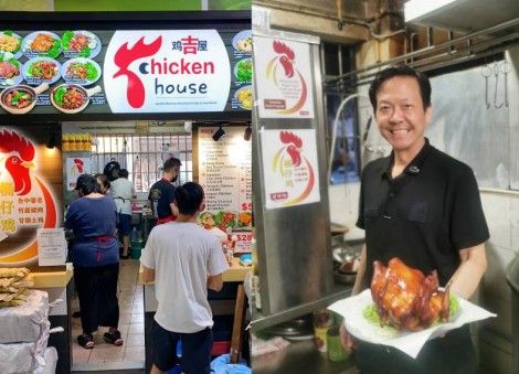 This hawker serves up Taiwanese roast chicken and other poultry dishes, but he's vegetarian